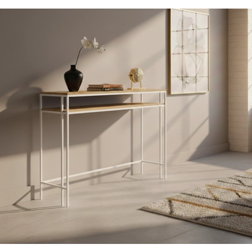 KONSOLA - REGAŁA Z DREWNA LITEGO DĄB OLCHA JESION SKD-375